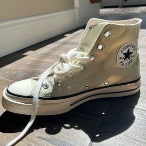custom sage green hightop converse